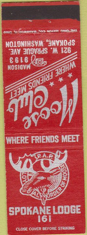 Matchbook Cover - Matchbook Cover Moose Lodge Spokane WA