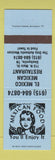Matchbook Cover - El Mexico Mexican Restaurant Shelbyville TN