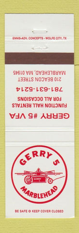 Matchbook Cover - Gerry 5 Marblehead MA VFA