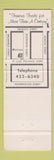Matchbook Cover - Cafe Marliave Boston MA