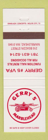 Matchbook Cover - Gerry 5 Marblehead MA VFA