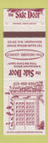 Matchbook Cover - The Side Door Restaurant Manchester NH