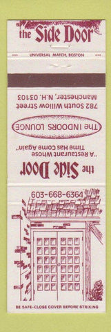 Matchbook Cover - The Side Door Restaurant Manchester NH