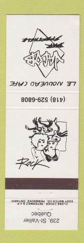 Matchbook Cover - Le Nouveau Cafe Jacob Quebec QC