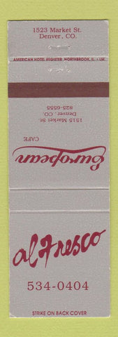 Matchbook Cover - Al Fresco European Cafe Denver Colorado