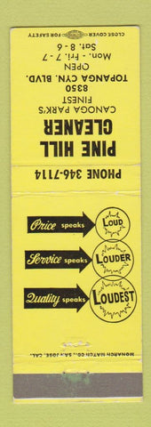 Matchbook Cover - Pine Hill Cleaners Canoga Park CA