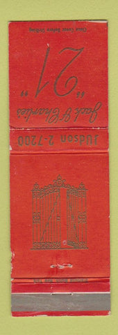 Matchbook Cover - Jack & Charlie's 21 New York City WEAR