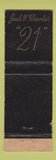 Matchbook Cover - Jack & Charlie's 21 New York City WEAR