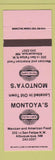 Matchbook Cover - Montoya's Patio Cafe Albuquerque NM