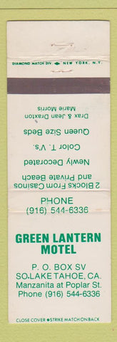 Matchbook Cover - Green Lantern Motel South Lake Tahoe CA