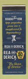 Matchbook Cover - Rea and Derick Drug Stores DD Bean