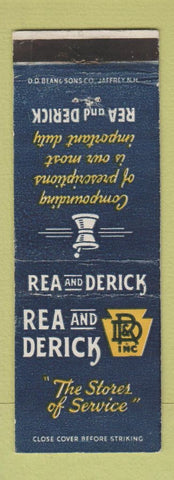 Matchbook Cover - Rea and Derick Drug Stores DD Bean