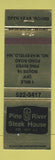 Matchbook Cover - Pine River Steak House North Wakefield NH