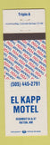 Matchbook Cover - El Kapp Motel Raton NM