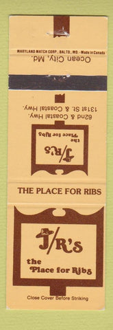 Matchbook Cover - JR's Ribs Ocean City MD