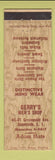 Matchbook Cover - Gerry's Men's Clothes Adam Hats Sunnyside LI NY