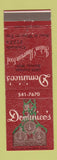 Matchbook Cover - Dominico's Italian Restaurant Berkley MI pizza