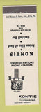 Matchbook Cover - Kontis Restaurant Erie PA
