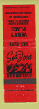 Matchbook Cover - Vera's Place Northshore LA