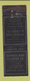 Matchbook Cover - Hayward Wine Liquor Boston MA WEAR