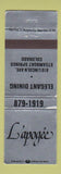 Matchbook Cover - L'apogee Restaurant Steamboat Springs Colorado WEAR