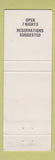 Matchbook Cover - L'apogee Restaurant Steamboat Springs Colorado WEAR