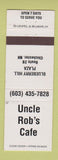 Matchbook Cover - Uncle Rob's Cafe Chichester NH
