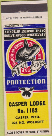Matchbook Cover - Matchbook Cover Moose Lodge Casper WY
