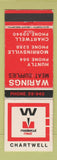 Matchbook Cover - Chartwell Meat Supplies Morrinsville Huntly New Zealand