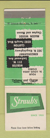 Matchbook Cover - Straub's St Louis MO