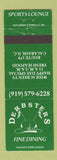 Matchbook Cover - Derbsters Restaurant Calabash NC