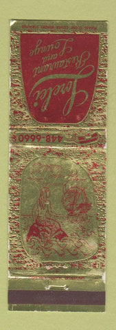 Matchbook Cover - Lorelei Restaurant Worth IL WEAR