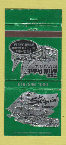 Matchbook Cover - Mill Point Restaurant Spring Lake MI WEAR GREEN 30 Strike
