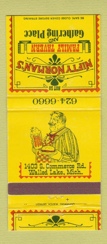 Matchbook Cover - Nifty Norman's Tavern Walled Lake MI 30 Strike
