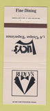 Matchbook Cover - Rudy V's Restaurant Holiday Inn Detroit MI 30 Strike