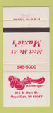 Matchbook Cover - Maxie's Royal Oak MI restaurant WEAR 30 Strike