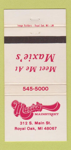 Matchbook Cover - Maxie's Royal Oak MI restaurant WEAR 30 Strike