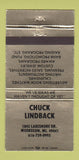 Matchbook Cover - Chuck Lindback Advertising Muskegon MI WEAR 30 Strike