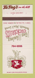 Matchbook Cover - Mu Tag's on the Hill Restaurant Warren MI 30 Strike