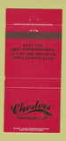 Matchbook Cover - Chesters American Cafe Independence OR 30 Strike