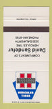 Matchbook Cover - Hercules Tires David Sandefur  30 Strike