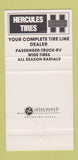 Matchbook Cover - Hercules Tires David Sandefur  30 Strike