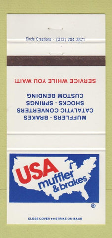 Matchbook Cover - USA Muffler Brakes Chicago IL 30 Strike