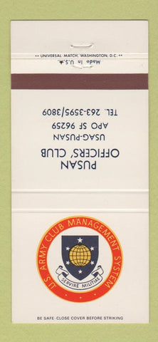 Matchbook Cover - Pusan Officers' Club Army Club Management 30 Strike