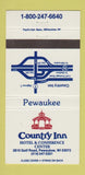 Matchbook Cover - Country Inn Hotel Pewaukee WI 30 Strike