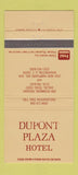 Matchbook Cover - Dupont Plaza Hotel Washington DC Dallas TX 30 Strike