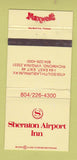 Matchbook Cover - Sheraton Airport Inn Richmond VA Maxwell's WEAR 30 Strike