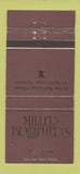 Matchbook Cover - Miller Brothers Hilton Baltimore MD 30 Strike