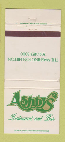 Matchbook Cover - Ashby's Restaurant Washington Hilton WEAR 30 Strike