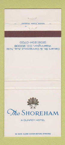 Matchbook Cover - The Shoreham Hotel Washington DC 30 Strike